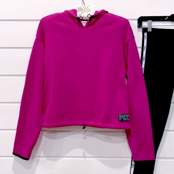 Victoria’s Secret PINK Crop Hoodie Top & Leggings - Picture 4 of 14